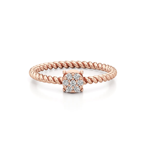 Spiral Embrace Diamond Ring