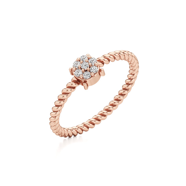 Spiral Embrace Diamond Ring
