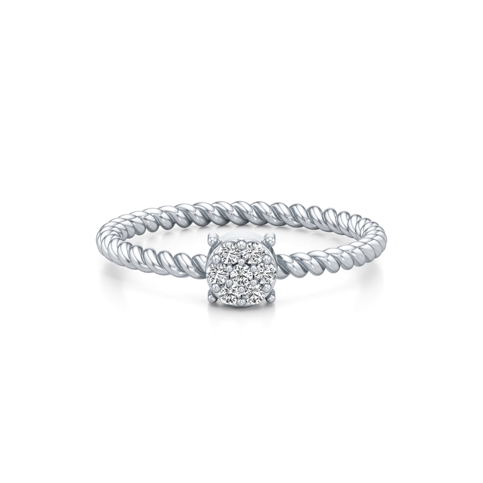 Spiral Embrace Diamond Ring