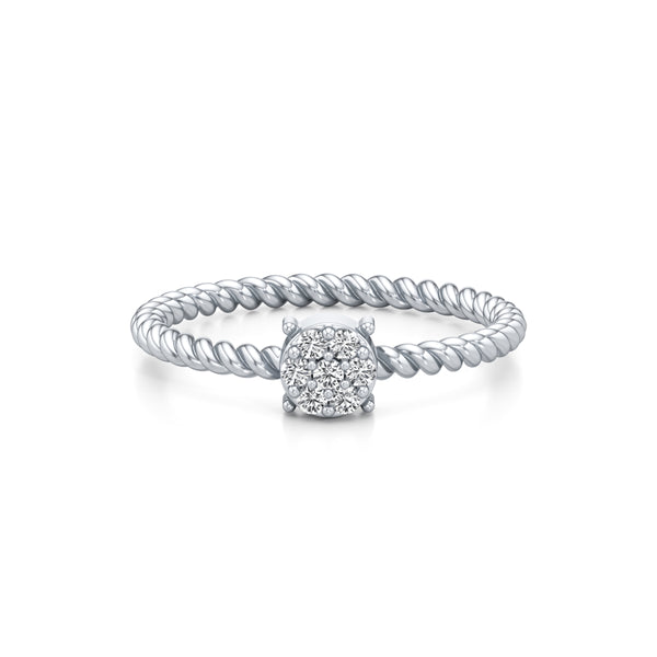 Spiral Embrace Diamond Ring