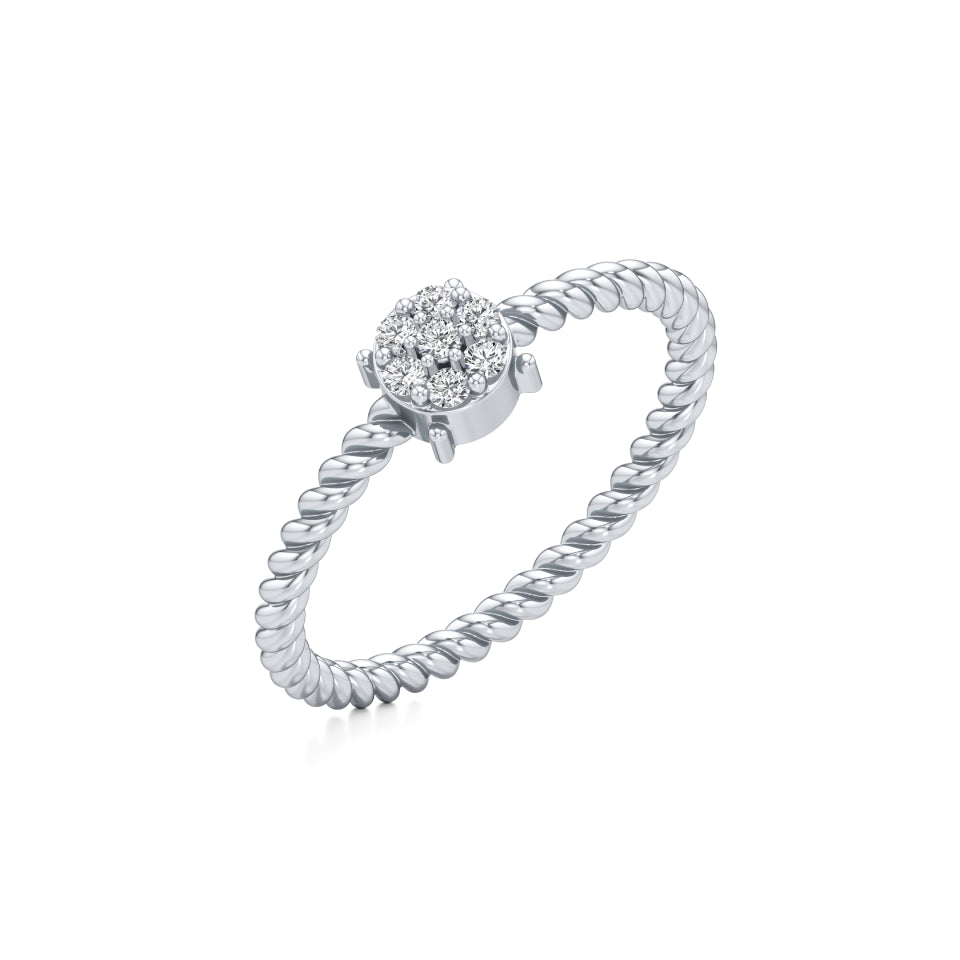 Spiral Embrace Diamond Ring