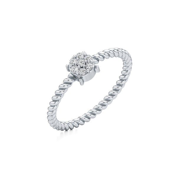 Spiral Embrace Diamond Ring