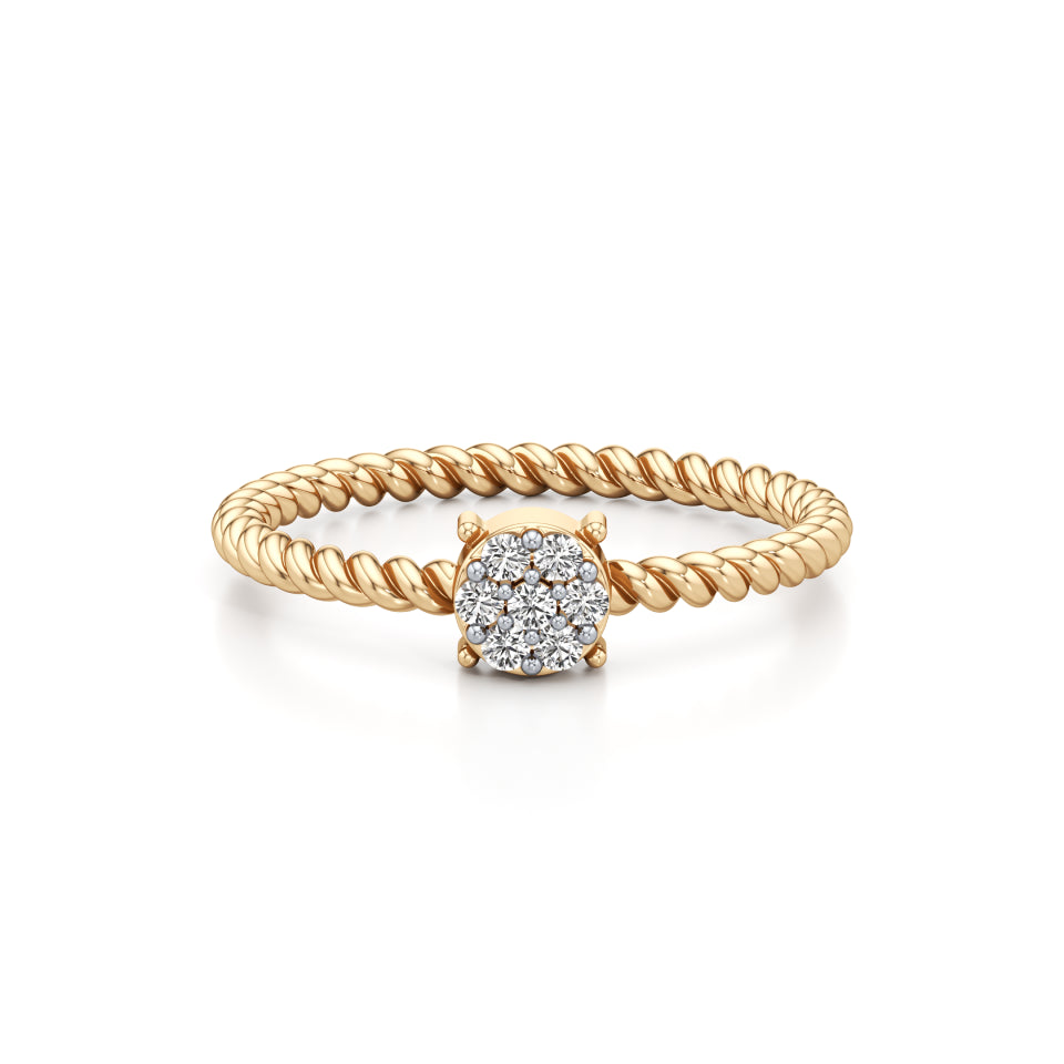 Spiral Embrace Diamond Ring