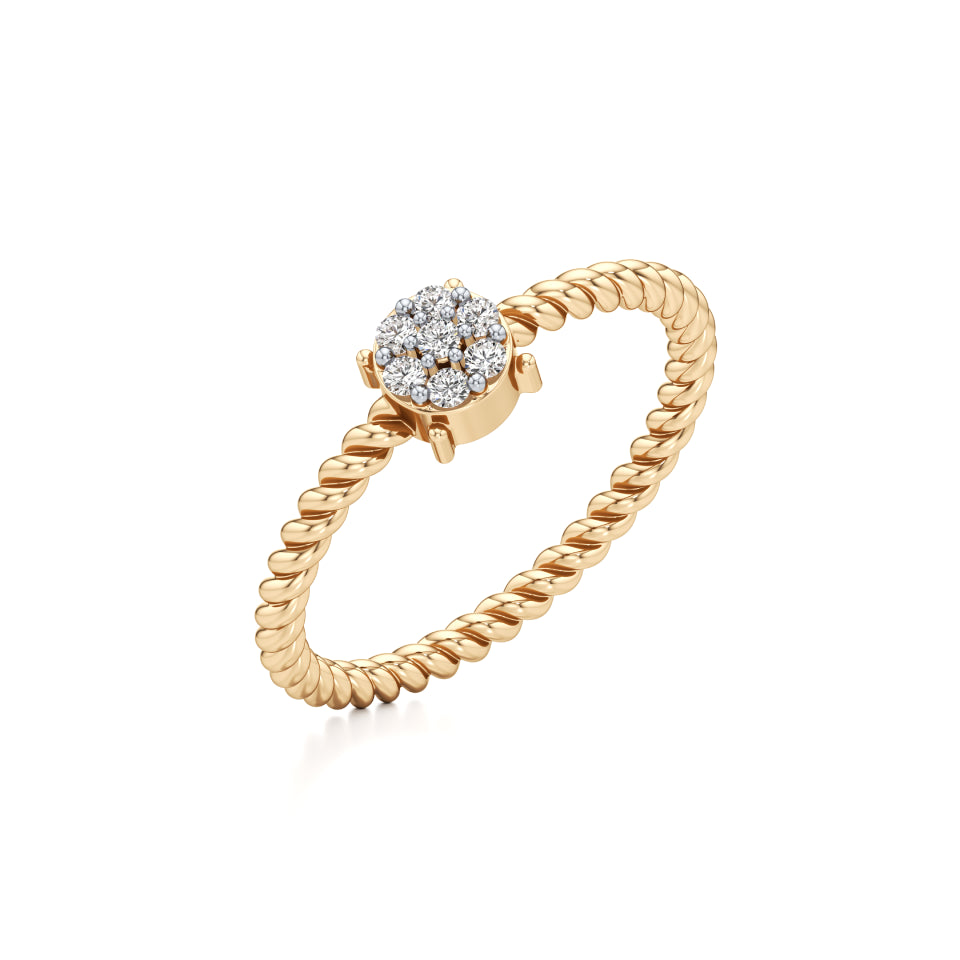 Spiral Embrace Diamond Ring