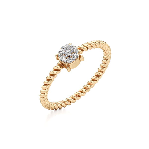 Spiral Embrace Diamond Ring