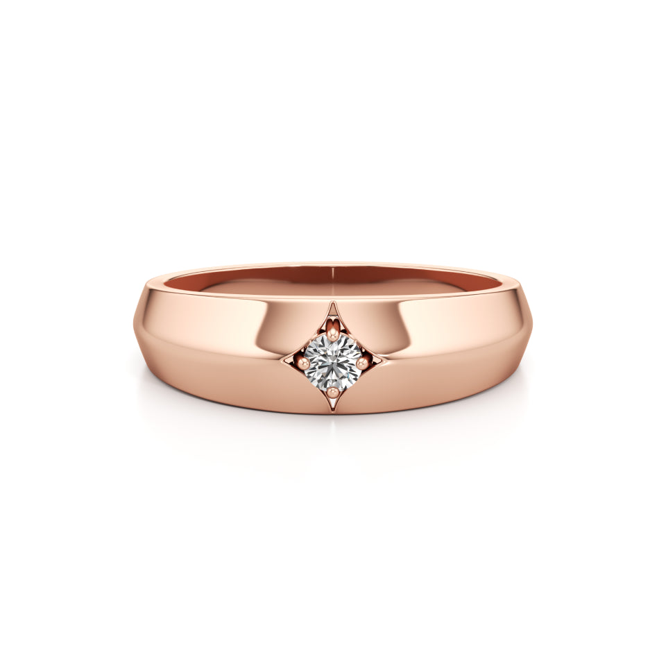 Smooth Shiny Diamond Ring