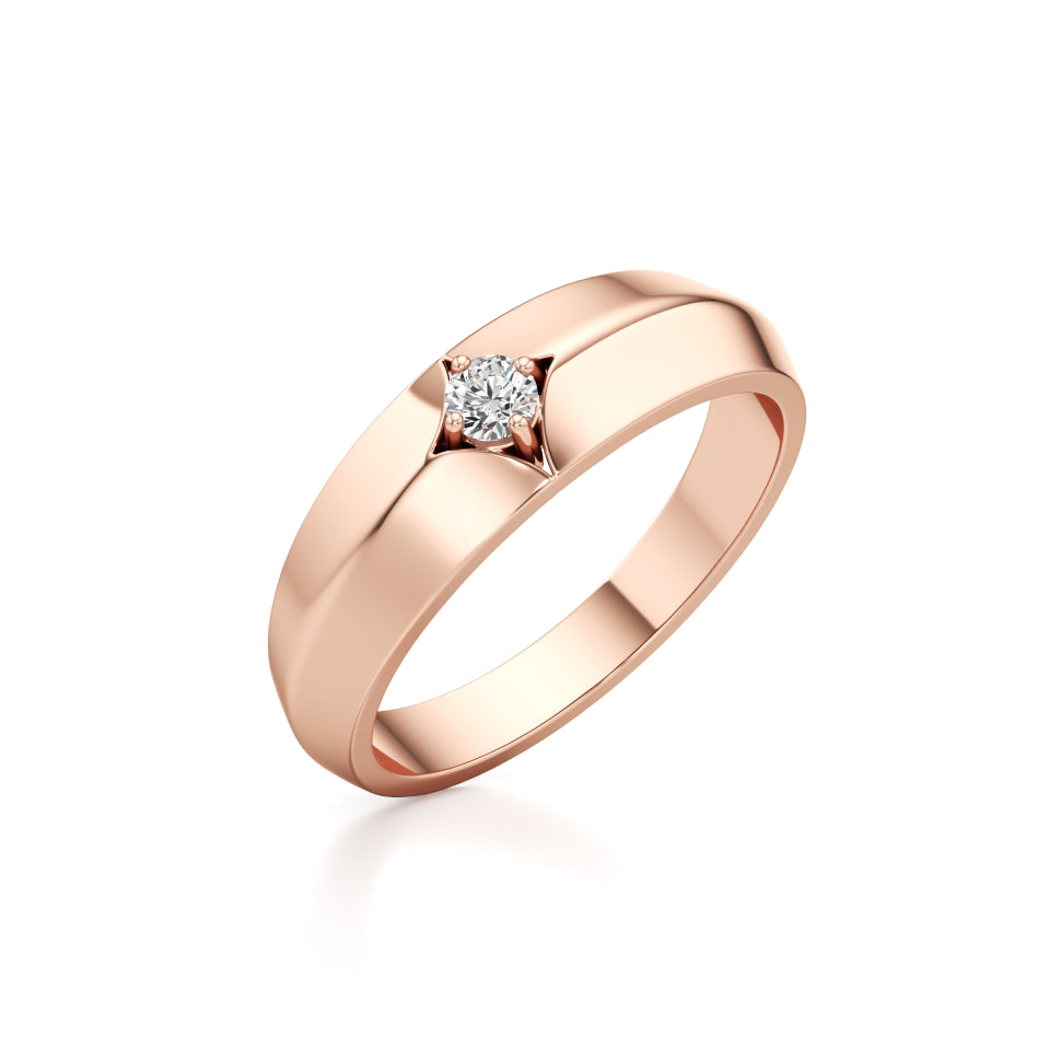 Smooth Shiny Diamond Ring