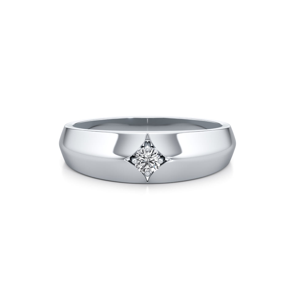 Smooth Shiny Diamond Ring