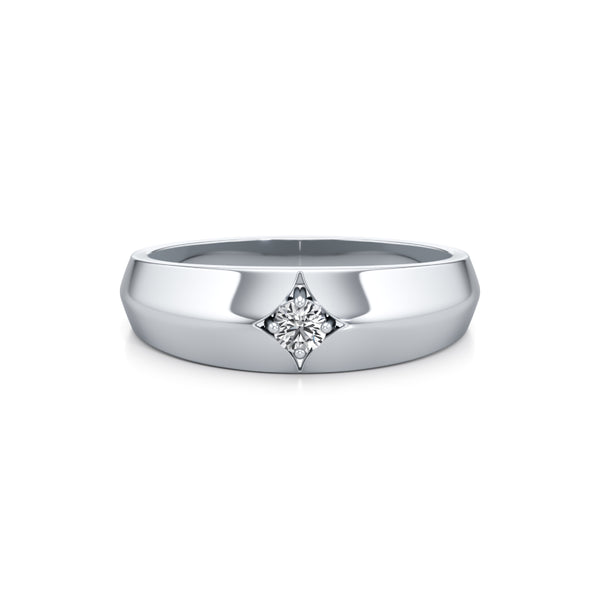 Smooth Shiny Diamond Ring