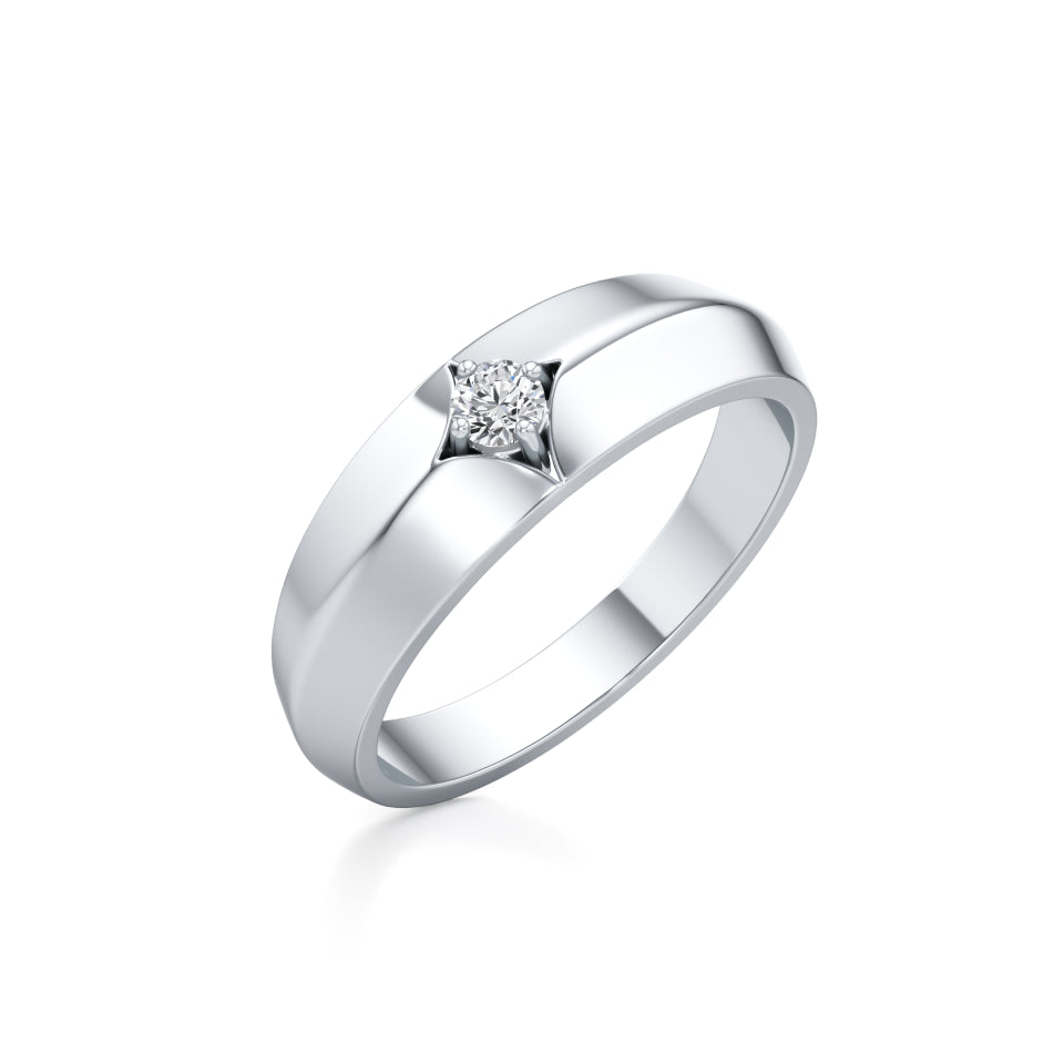 Smooth Shiny Diamond Ring
