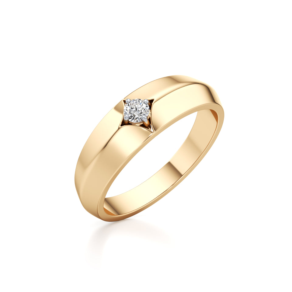 Smooth Shiny Diamond Ring