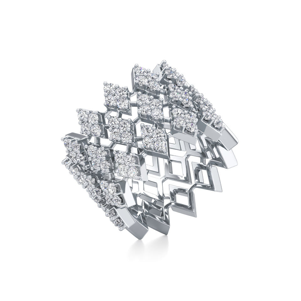 Diamond Cluster Sparkle Ring