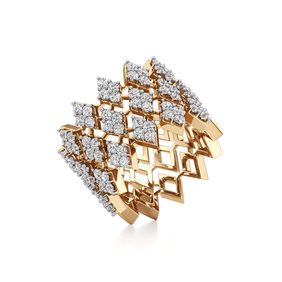 Diamond Cluster Sparkle Ring