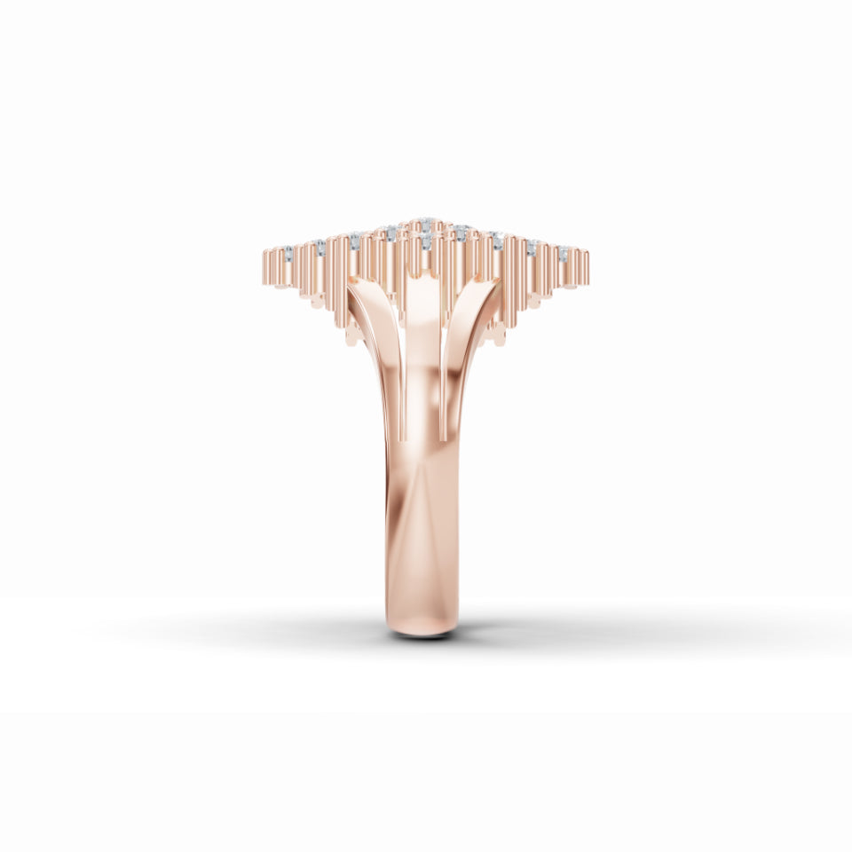 Interlocking Criss Cross Diamond Ring