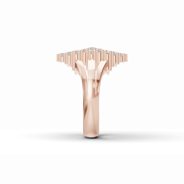 Interlocking Criss Cross Diamond Ring