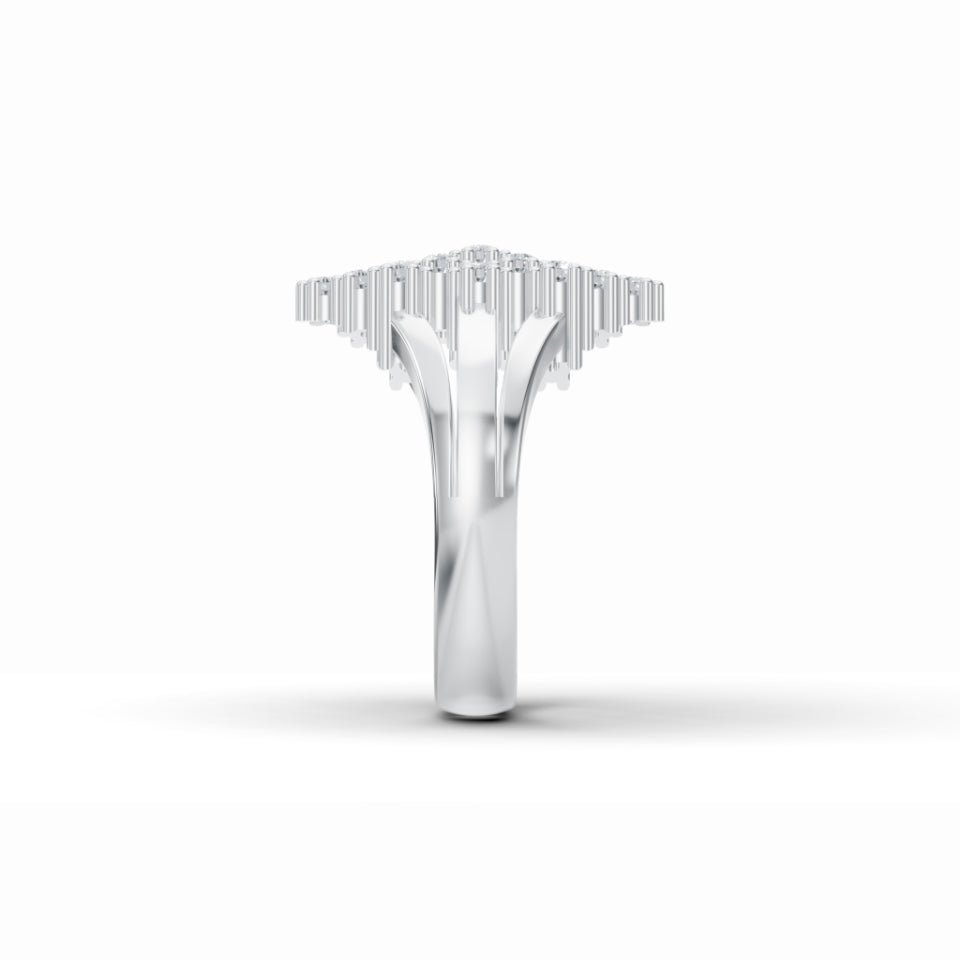 Interlocking Criss Cross Diamond Ring