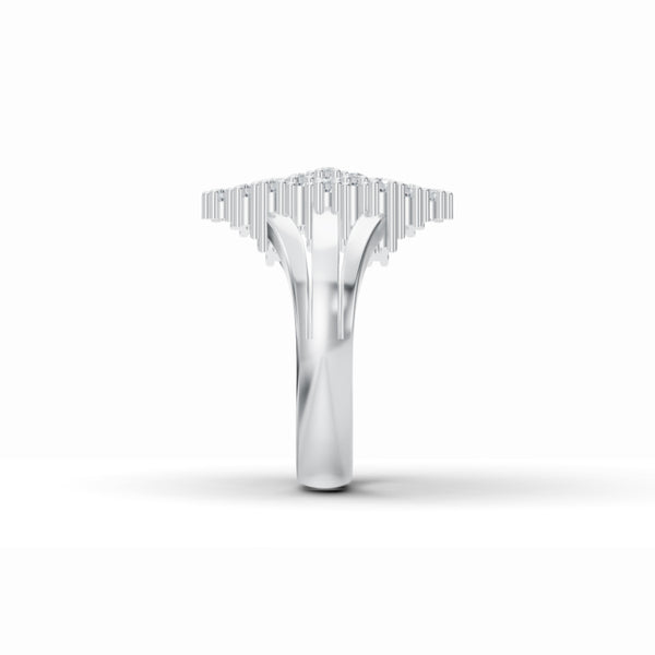 Interlocking Criss Cross Diamond Ring