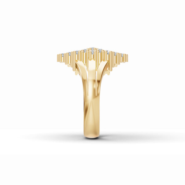 Interlocking Criss Cross Diamond Ring