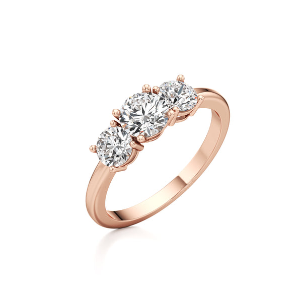 Trio Solitaire Diamond Ring