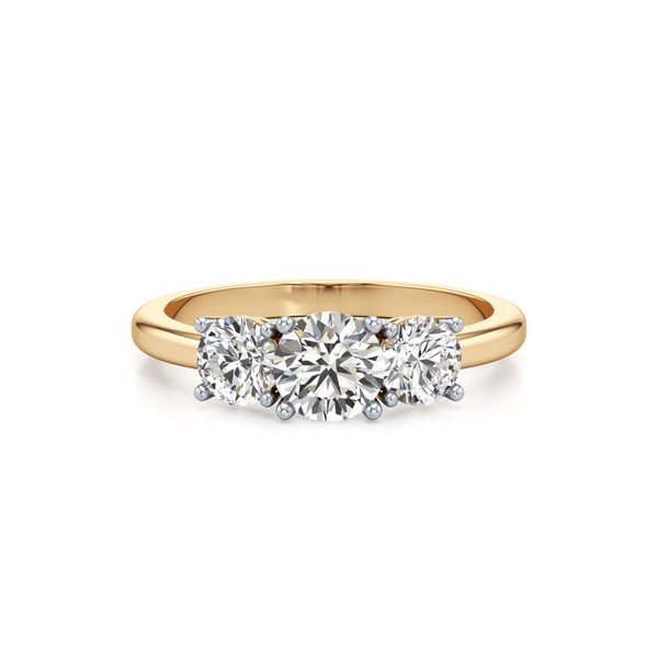 Trio Solitaire Diamond Ring