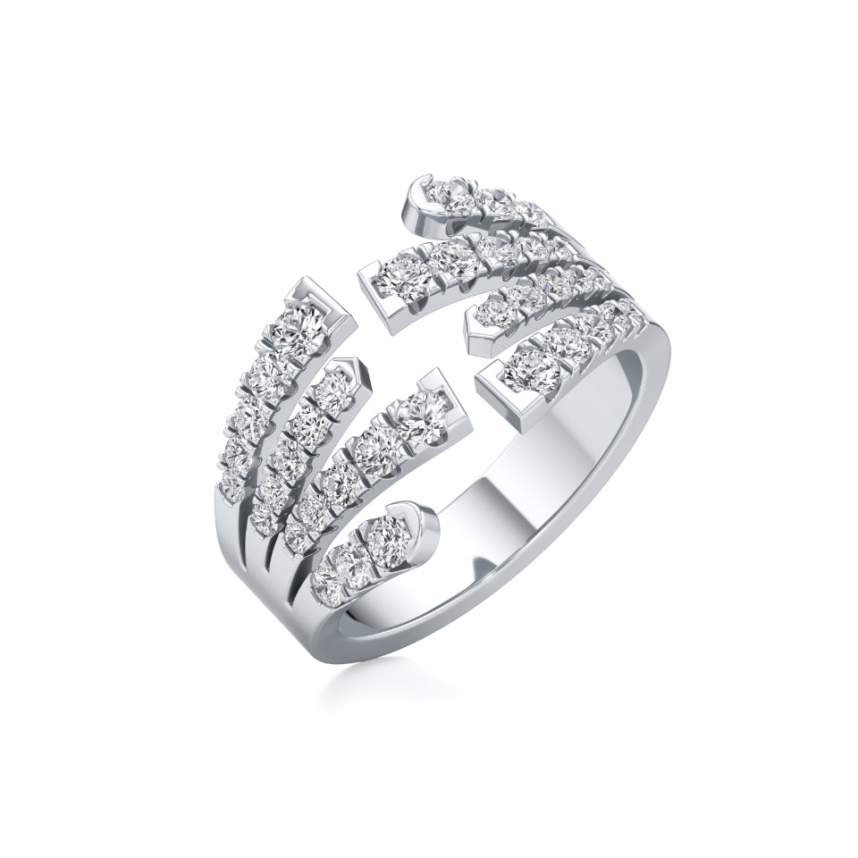 Crossing Paths Diamond Ring