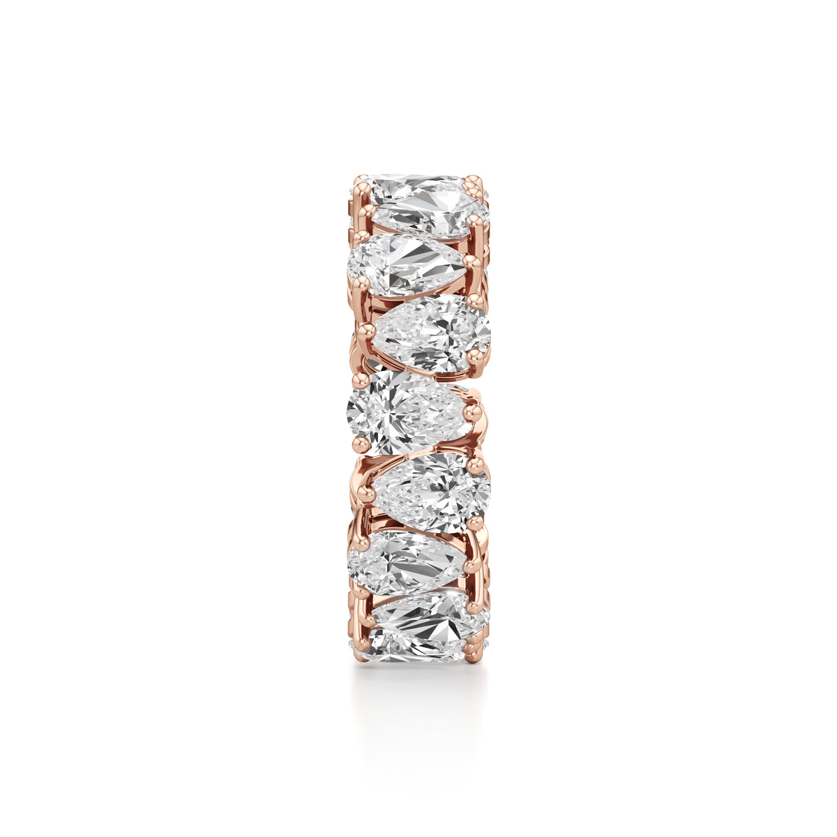 Inverted Teardrop Eternity Ring Band