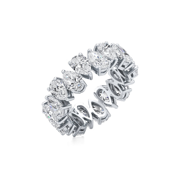 Inverted Teardrop Eternity Ring Band
