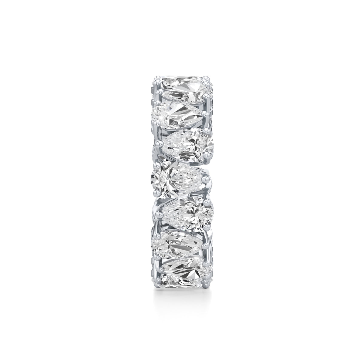 Inverted Teardrop Eternity Ring Band