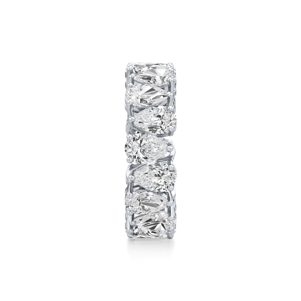Inverted Teardrop Eternity Ring Band