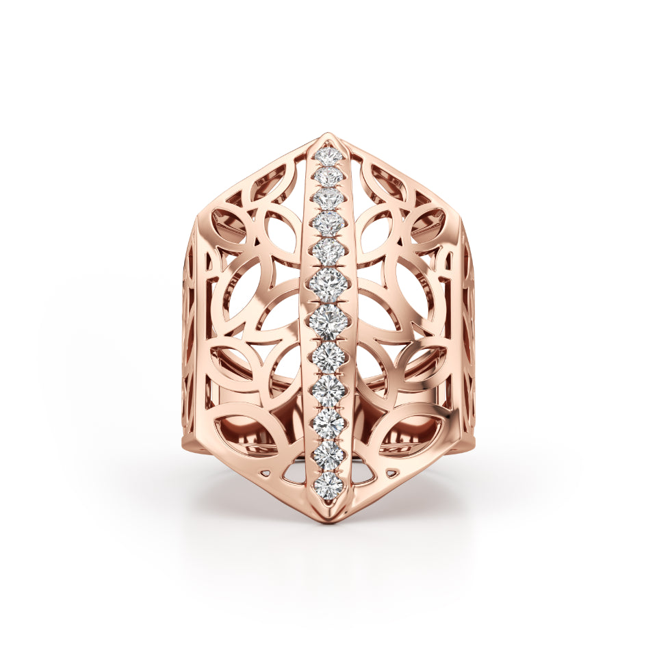 Enclosed Light Diamond Ring