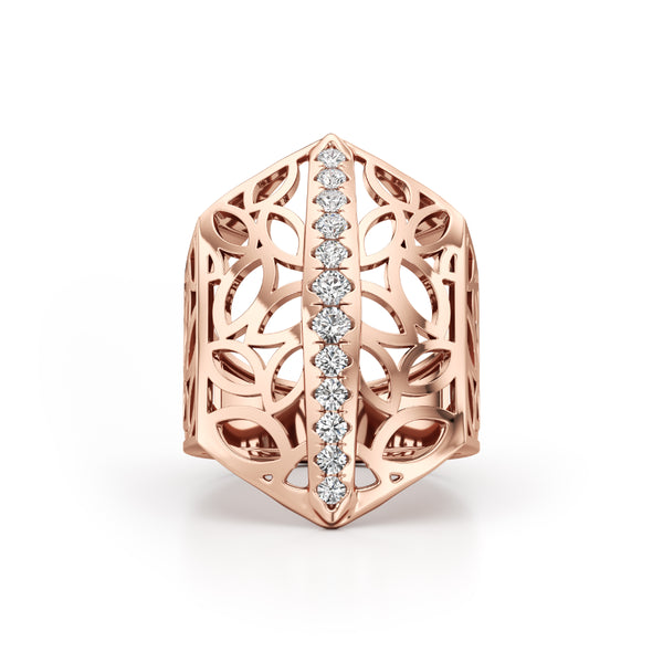 Enclosed Light Diamond Ring