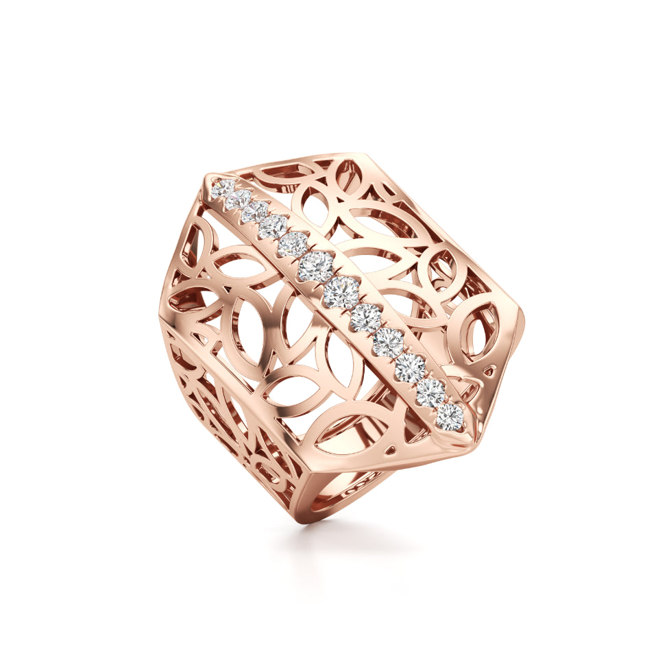 Enclosed Light Diamond Ring