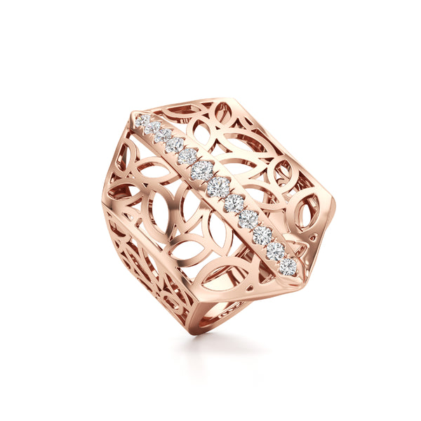 Enclosed Light Diamond Ring