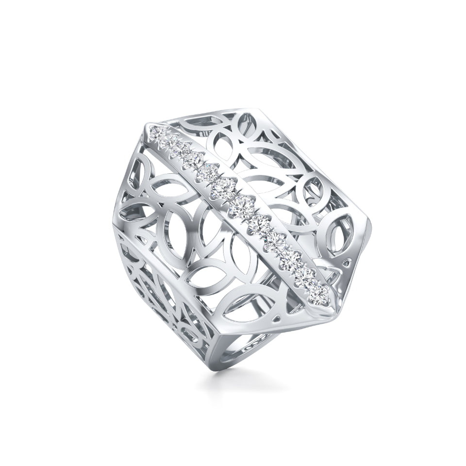 Enclosed Light Diamond Ring