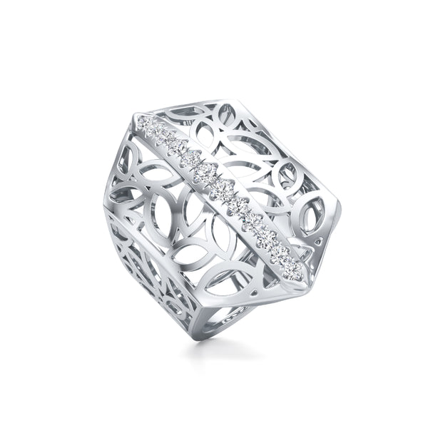 Enclosed Light Diamond Ring