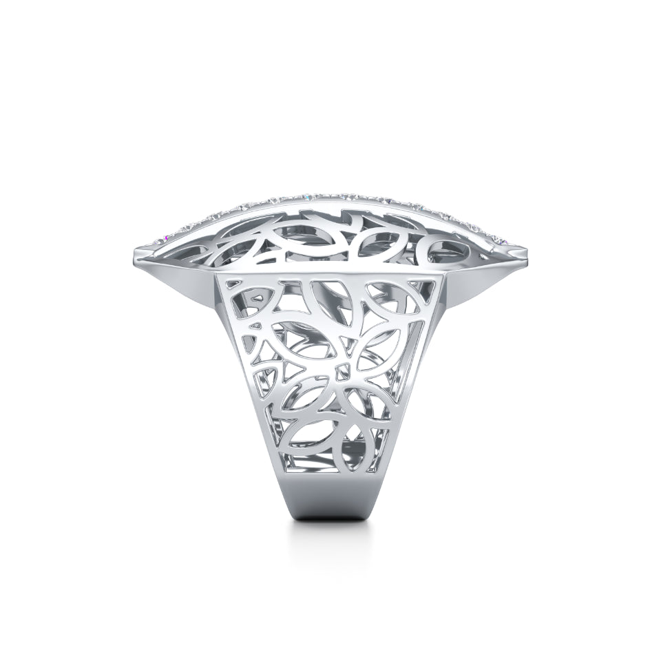 Enclosed Light Diamond Ring