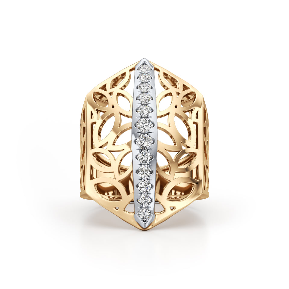 Enclosed Light Diamond Ring