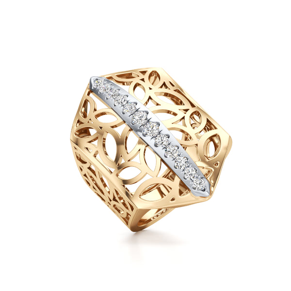 Enclosed Light Diamond Ring