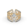 Regal Lattice Diamond Statement Ring