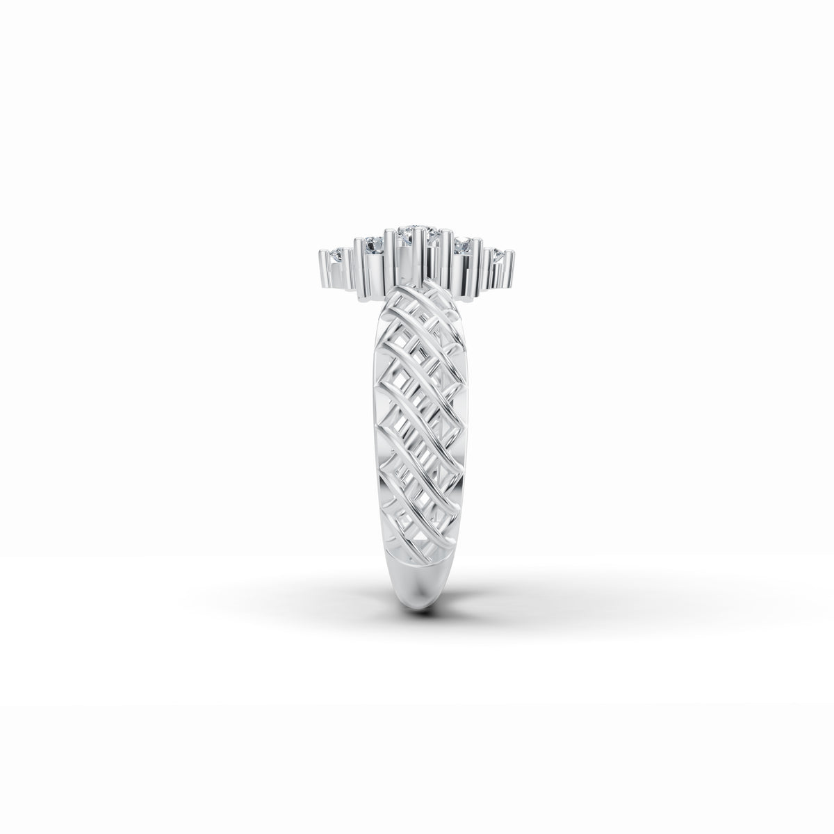 Sparkle Bloom Mesh Diamond Ring