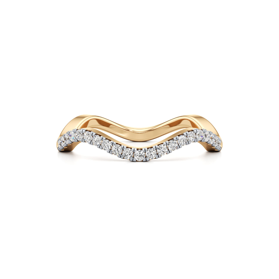 Wavecrest Diamond Ring Band