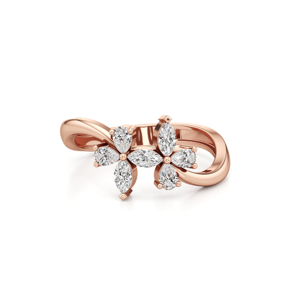 Floral Fusion Diamond Ring