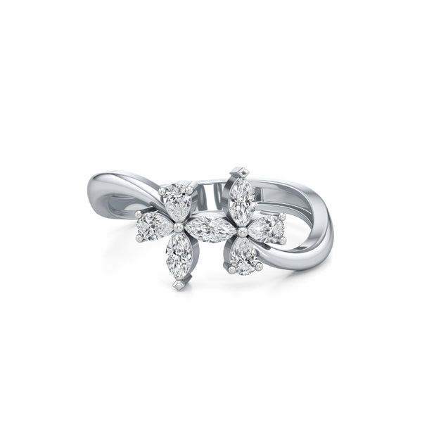 Floral Fusion Diamond Ring
