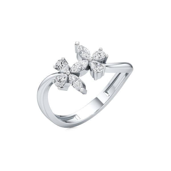 Floral Fusion Diamond Ring