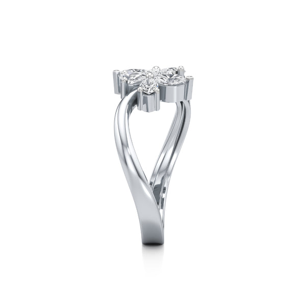 Floral Fusion Diamond Ring