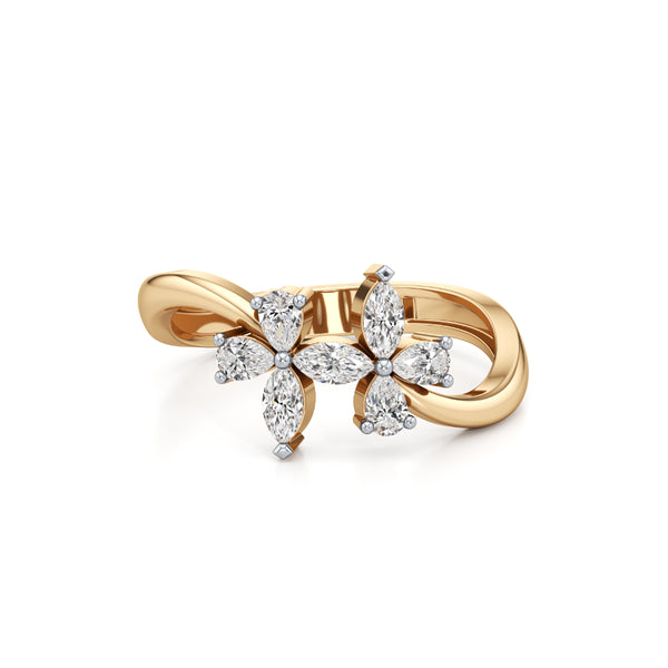 Floral Fusion Diamond Ring