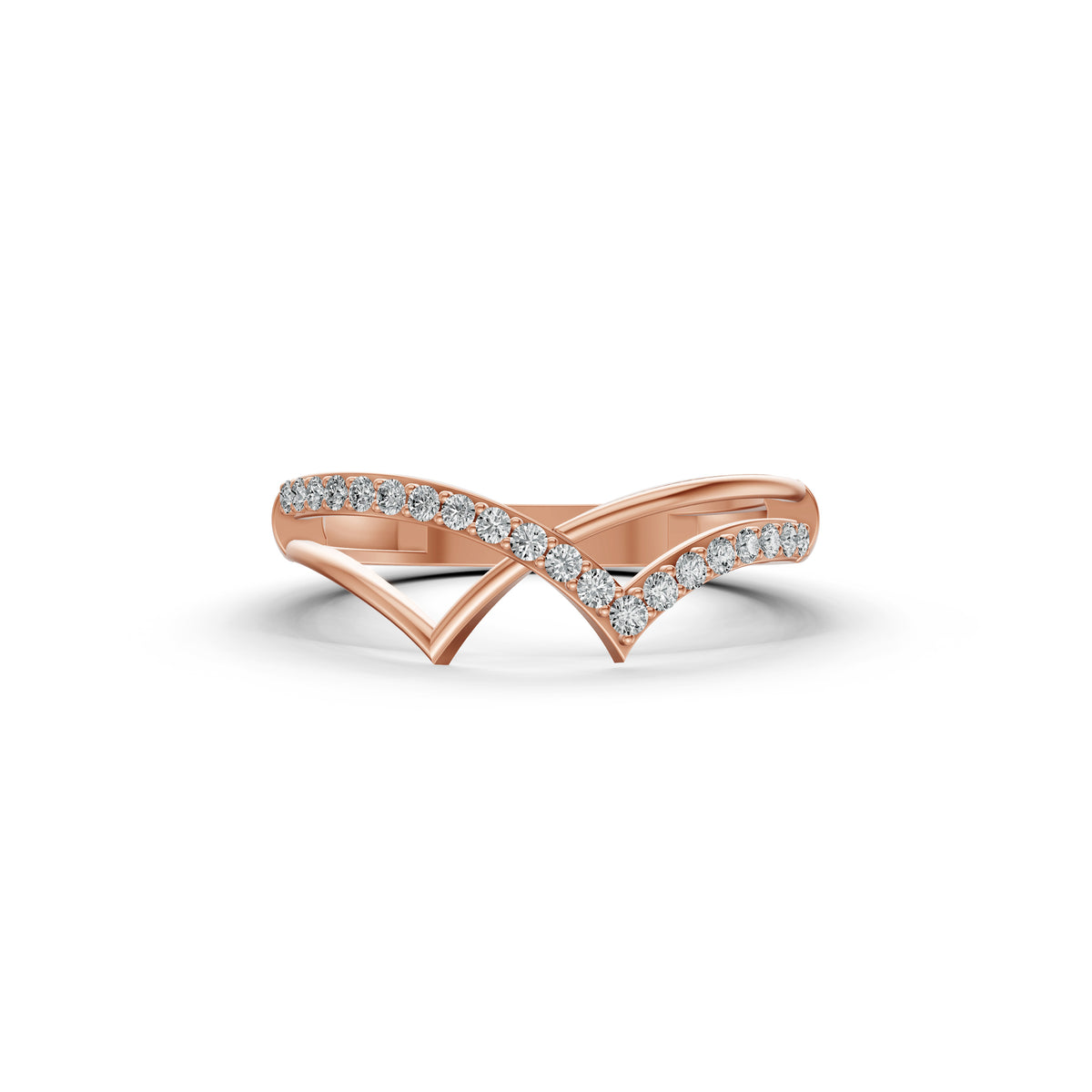 V-Curve Diamond Ring