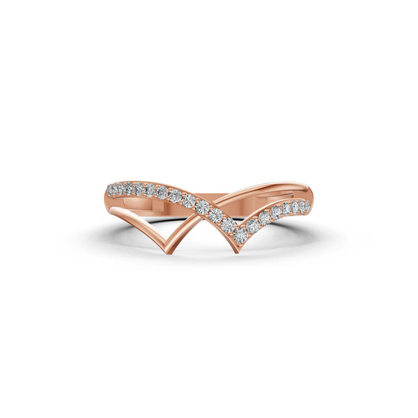 V-Curve Diamond Ring