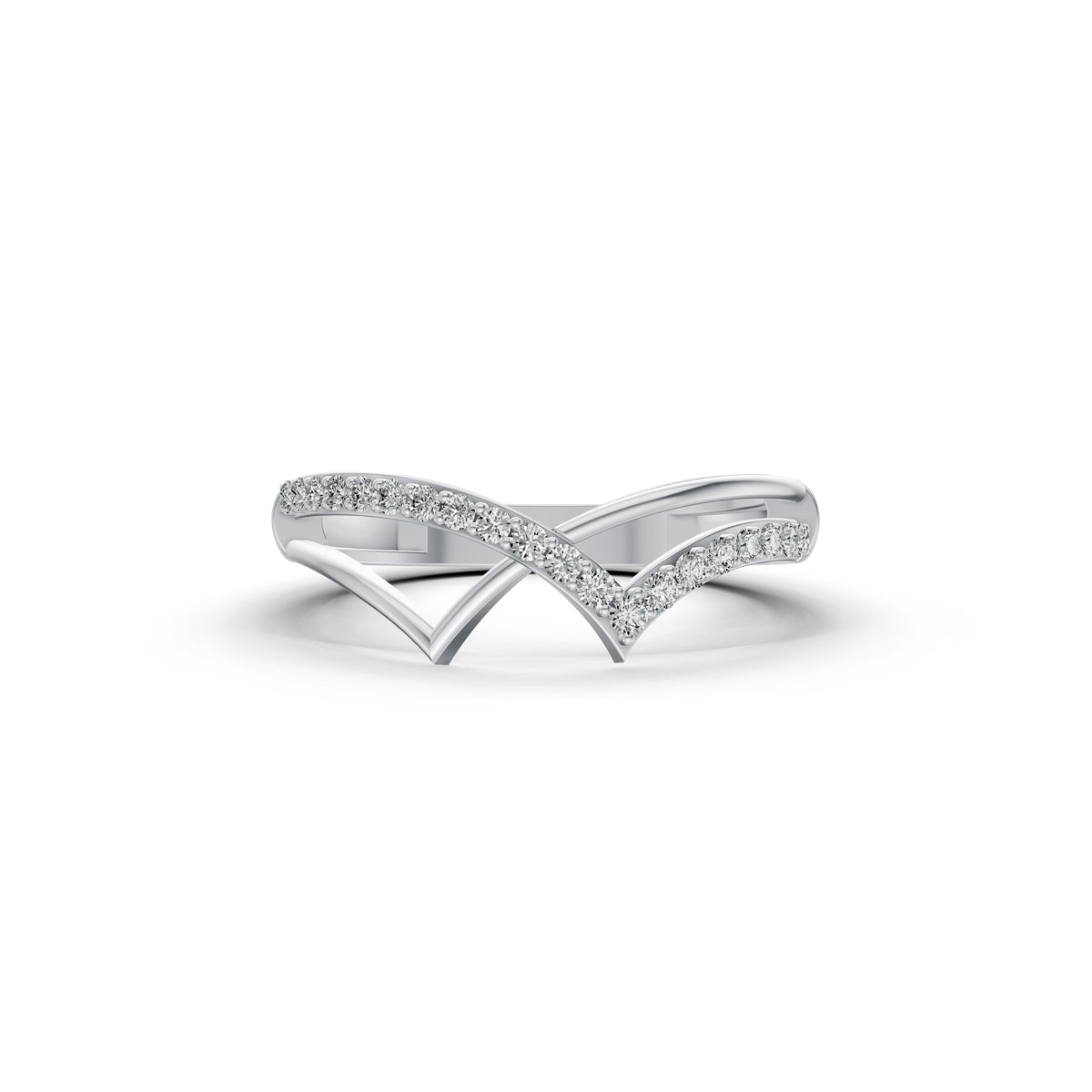 V-Curve Diamond Ring