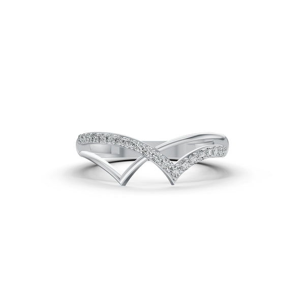 V-Curve Diamond Ring